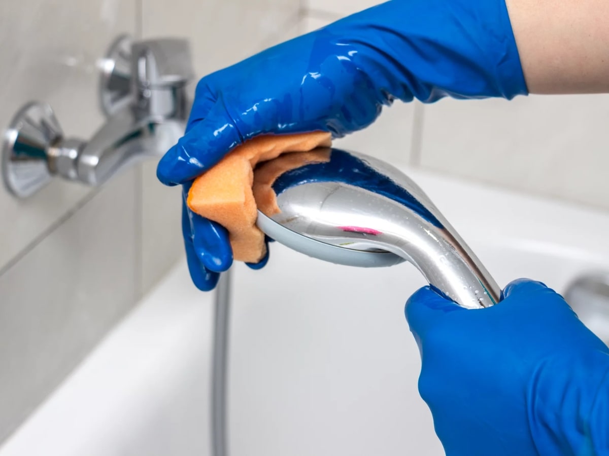 Vệ sinh các phụ kiện của vòi sen để tránh gây ra tình trạng tích tụ hay làm tắc ống nước