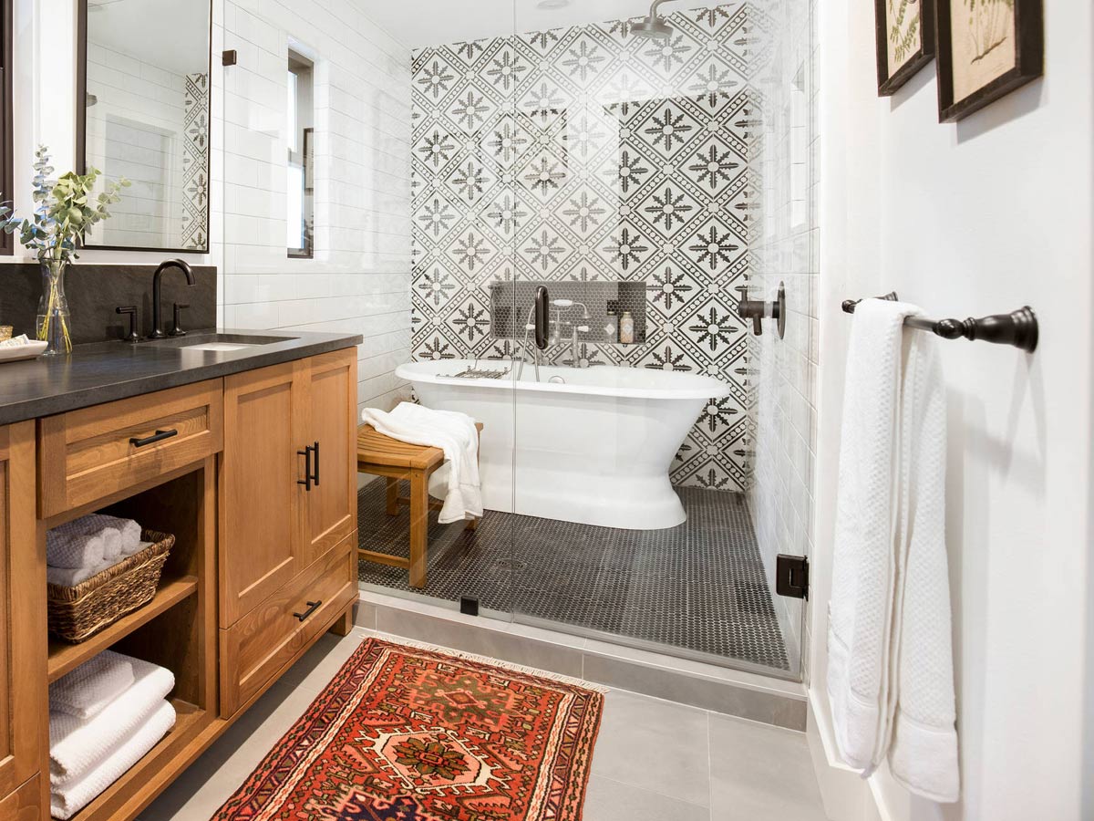 Thiết kế nhà tắm với đồ nội thất gỗ chưa bao giờ trở thành lỗi thời