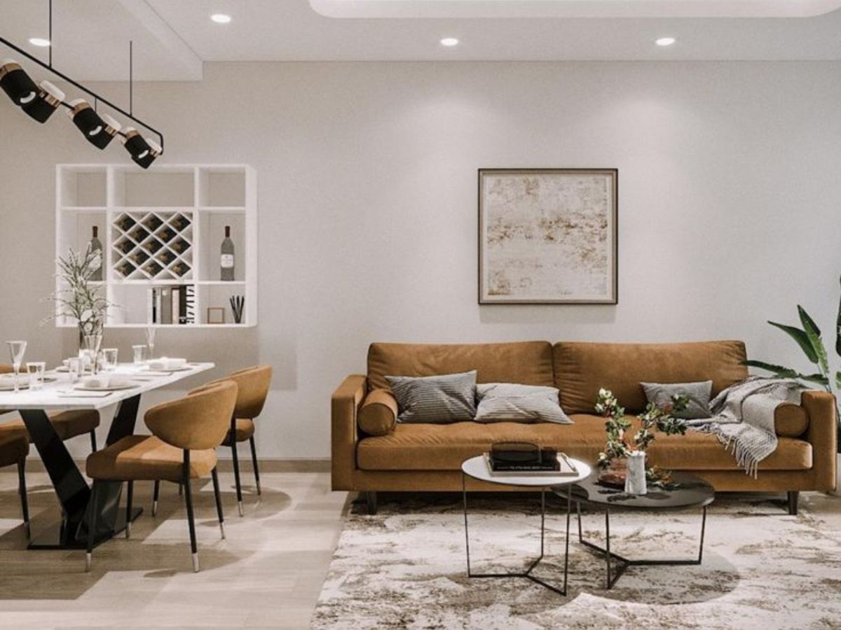 &Aacute;nh s&aacute;ng tổng thể l&agrave; nguồn s&aacute;ng quan trọng chiếu đều to&agrave;n bộ kh&ocirc;ng gian ph&ograve;ng kh&aacute;ch