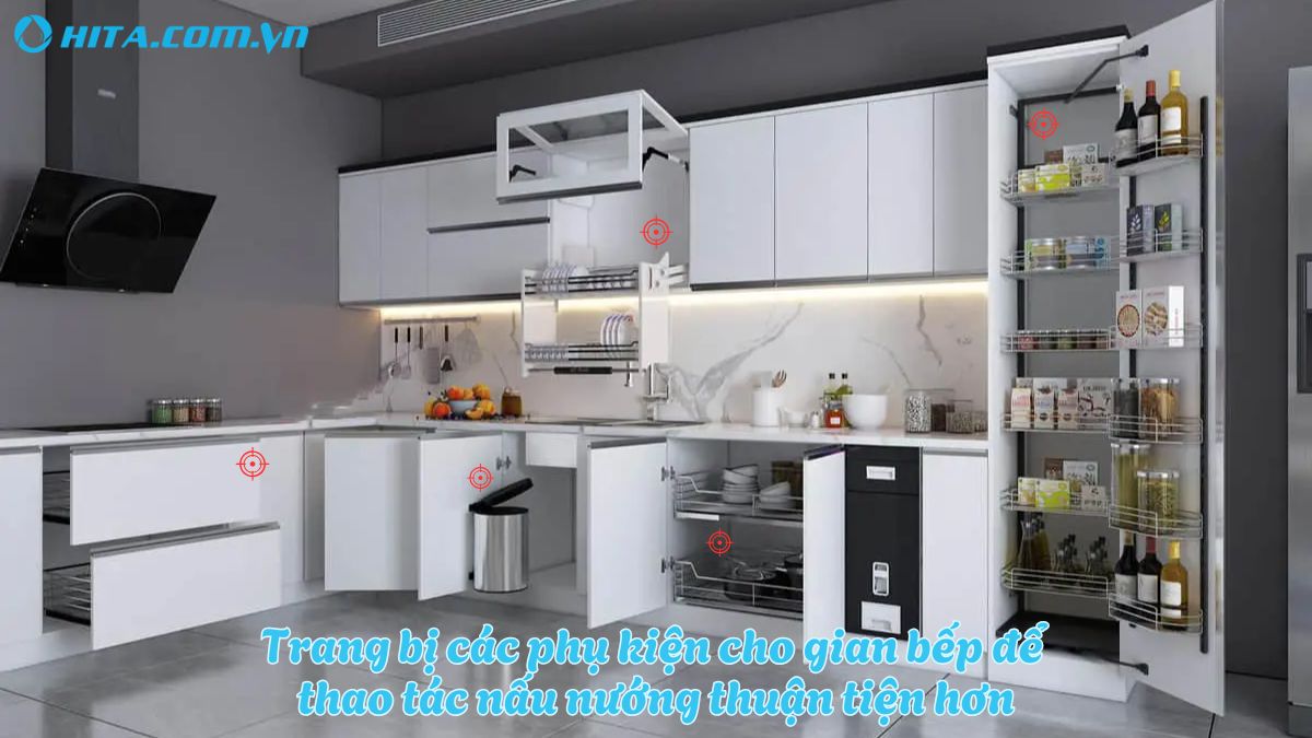 Bố tr&iacute; c&aacute;c khu chức năng đ&uacute;ng thứ tự để bếp lu&ocirc;n gọn v&agrave; dễ thao t&aacute;c 5