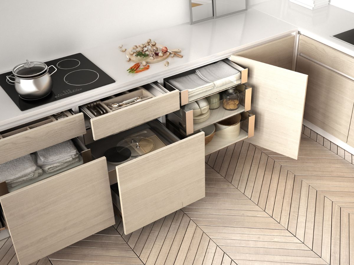 Thiết kế tủ bếp quyết định mức độ gọn g&agrave;ng 1