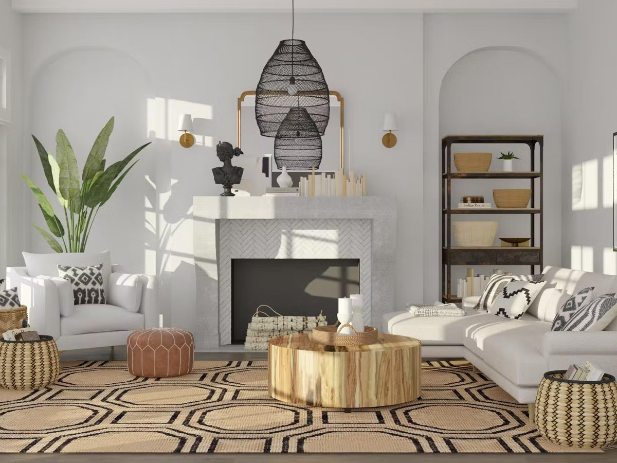 Các vật dụng nội thất gỗ sẽ giúp cho không gian phòng khách có thêm điểm nhấn độc đáo, thể hiện sự hiện đại và tinh tế