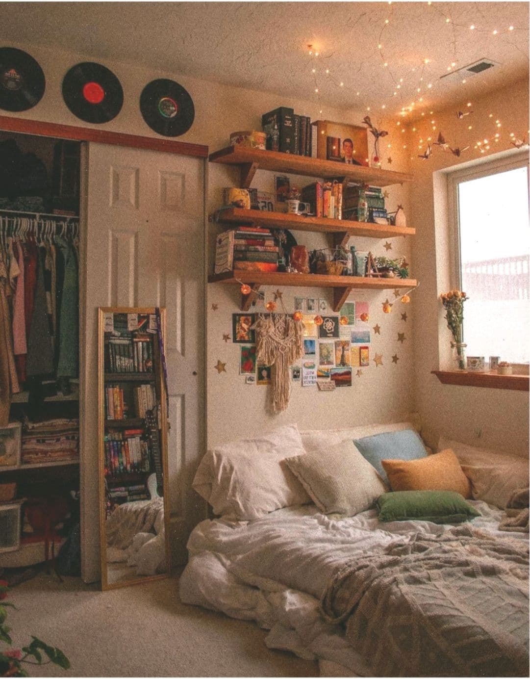 Decor phòng ngủ nhỏ theo phong cách Vintage cực đơn giản mà đẹp