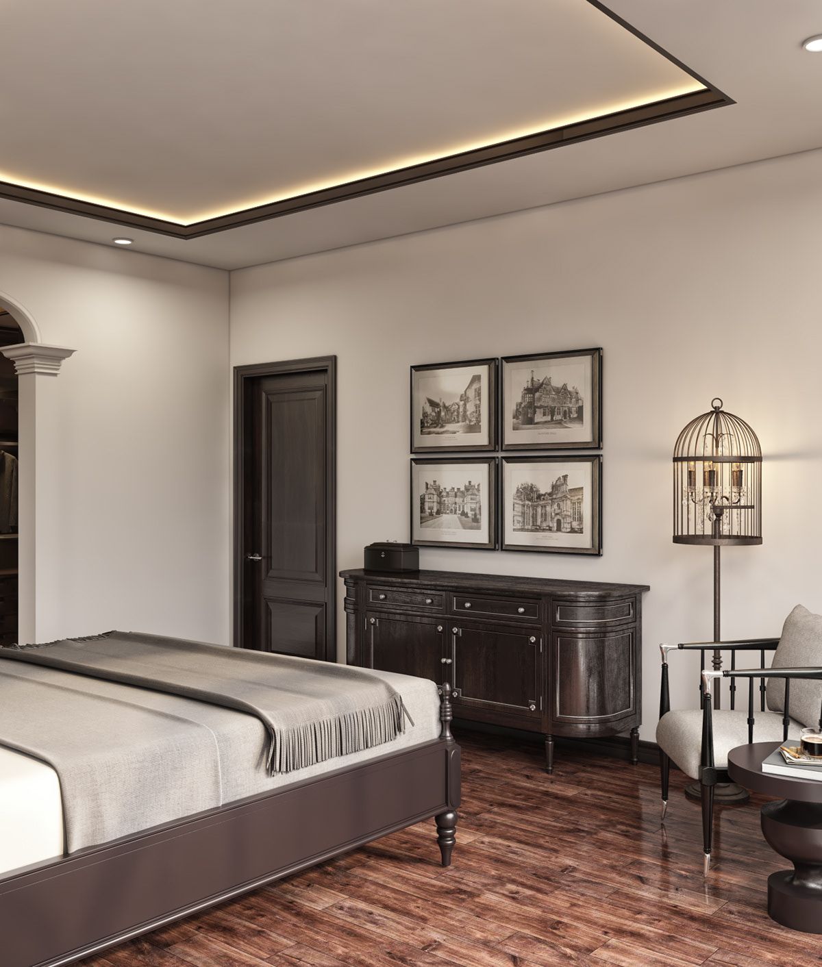 Phòng ngủ giao thoa văn hóa Đông và Âu