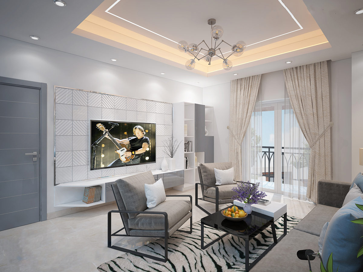 Những ngôi nhà sở hữu không gian rộng rãi, thoáng đáng nên lựa chọn các dạng đèn đơn giản