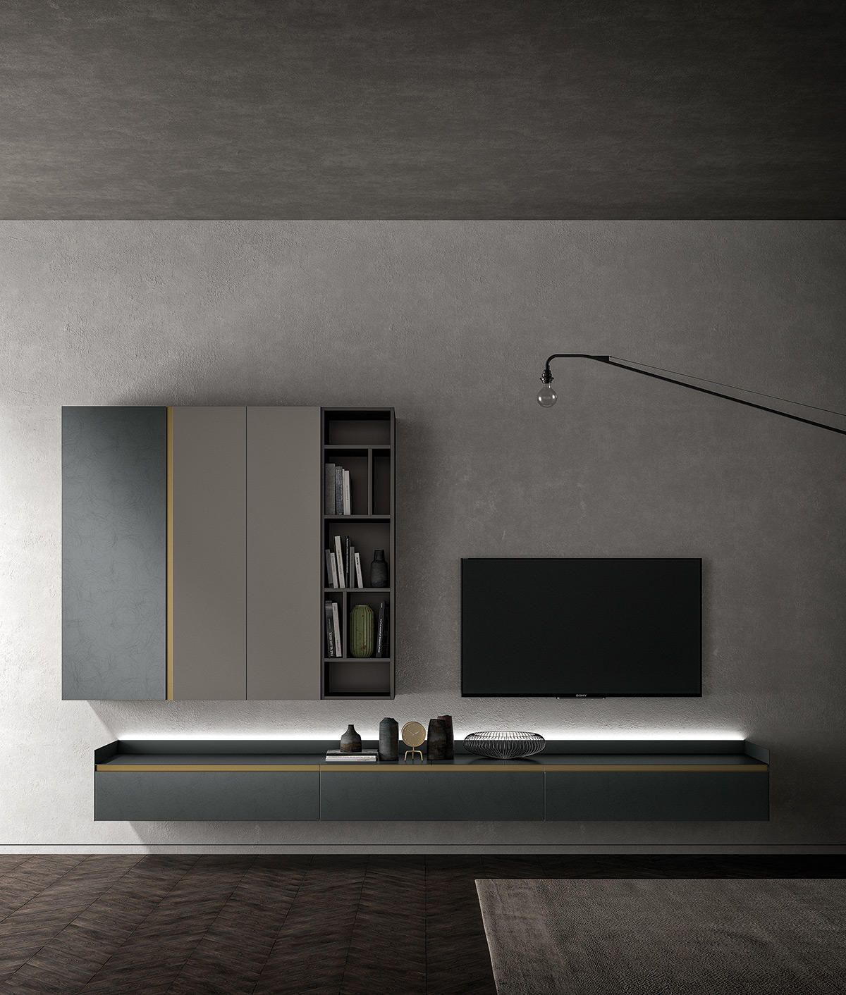 Kệ tivi phòng khách giúp hài hòa bố cục nội thất