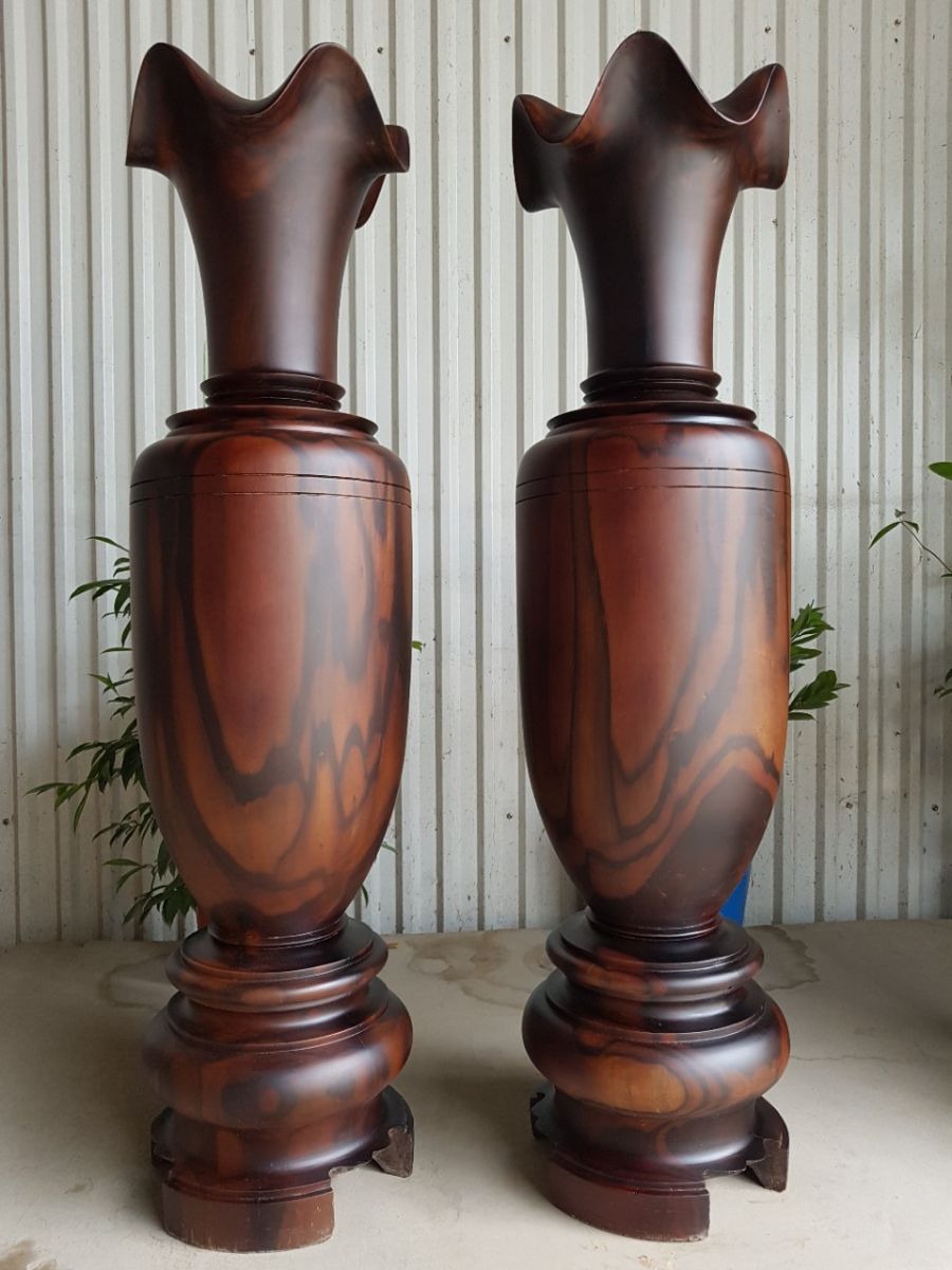 Mẫu lục bình gỗ trang trí phòng khách đẹp