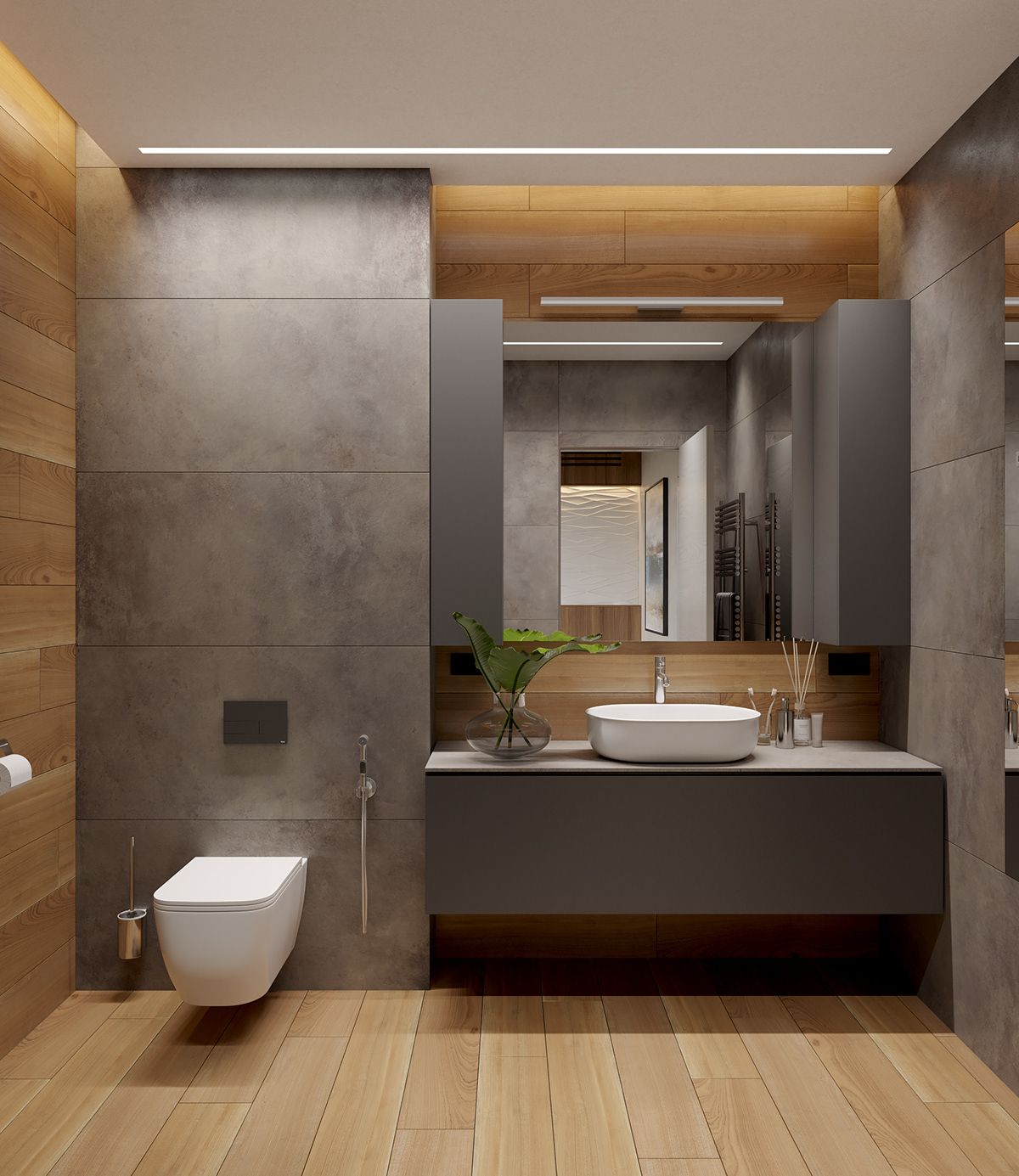 Mẫu toilet cho không gian rộng