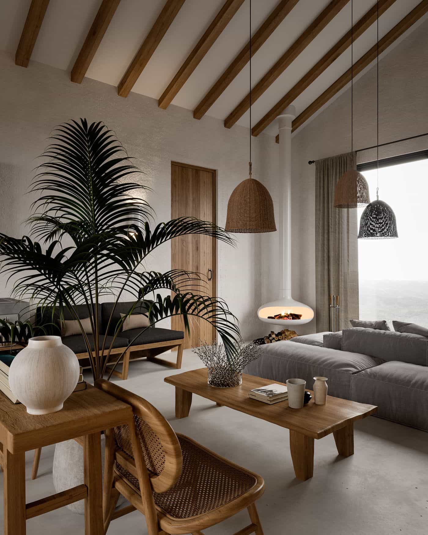 Mẫu nội thất gỗ đơn giản theo phong cách Nhật Bản