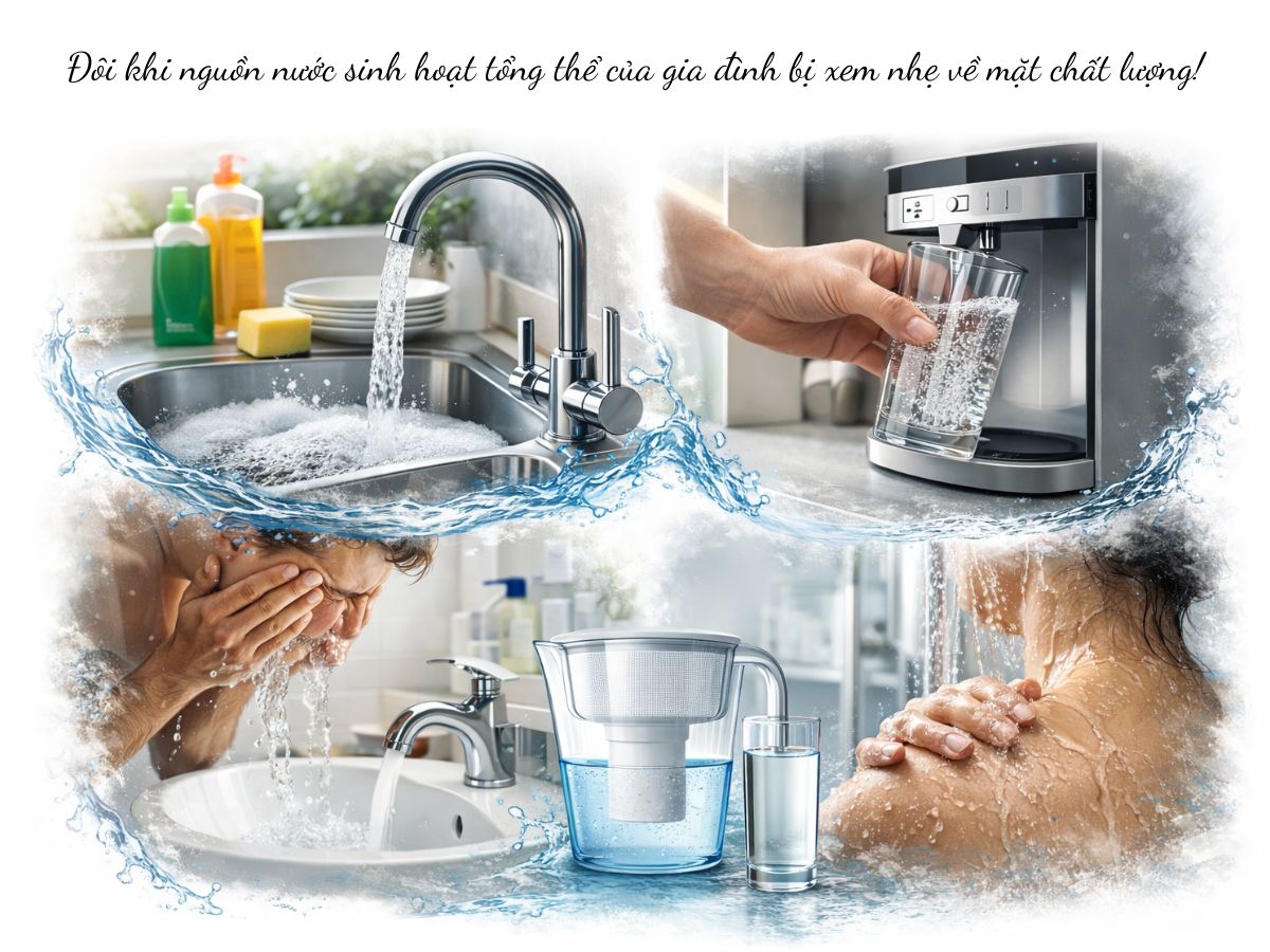 Nguồn nước sinh hoạt của gia đình thường bị xem nhẹ