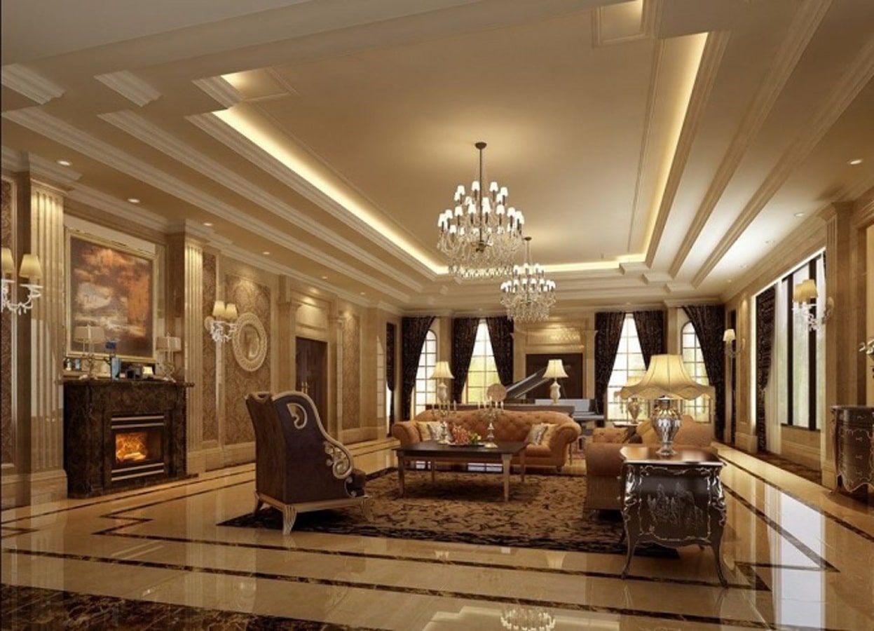 Phòng khách sang trọng với phong cách cổ điển