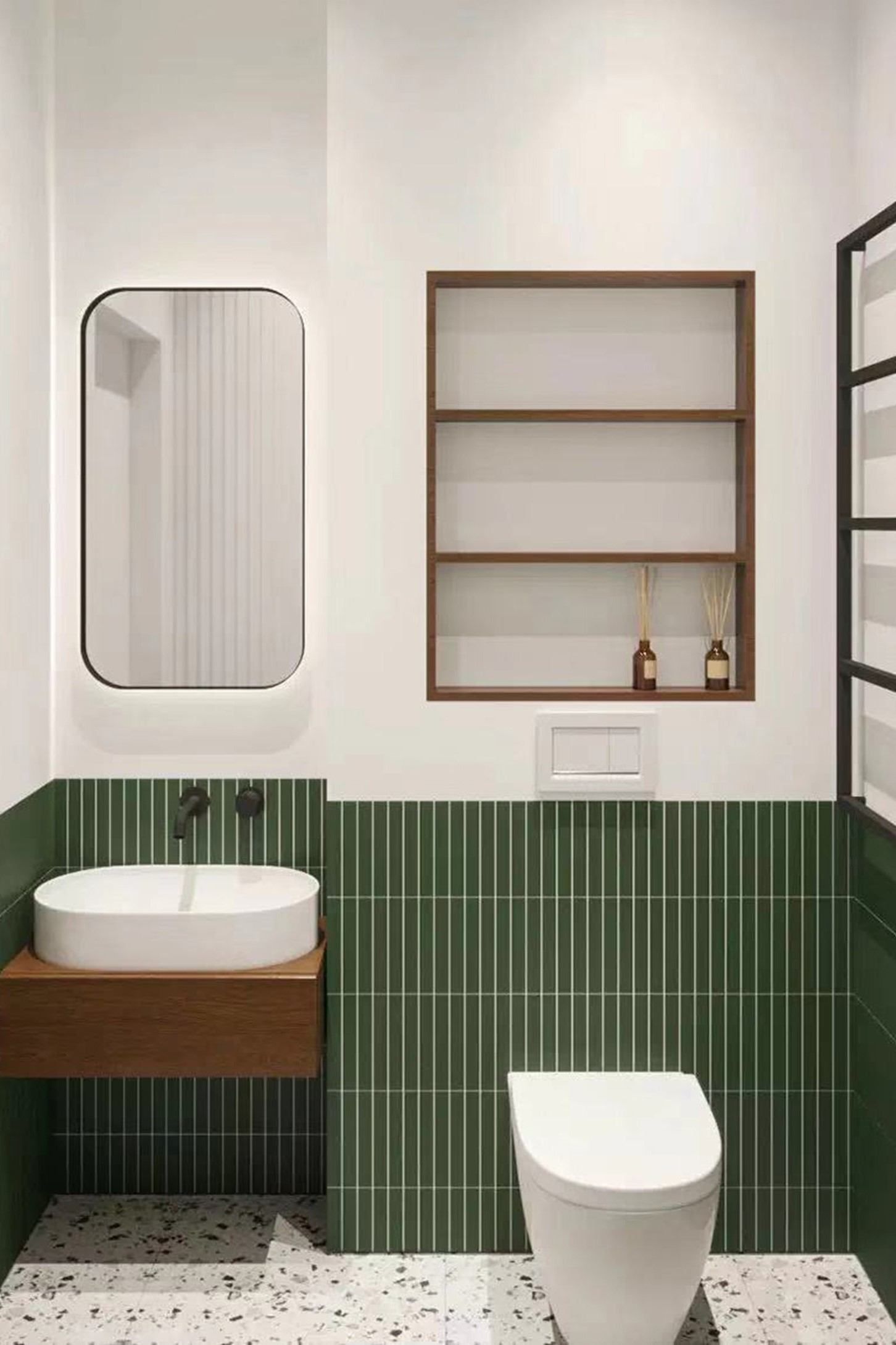 Giữ khoảng cách tối thiểu giữa các thiết bị vệ sinh