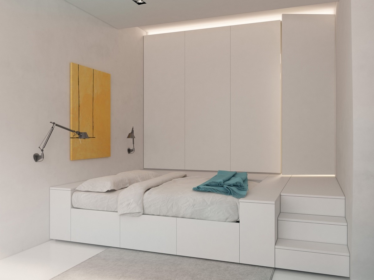 Phòng ngủ nhỏ 4m2 thiết kế tối giản