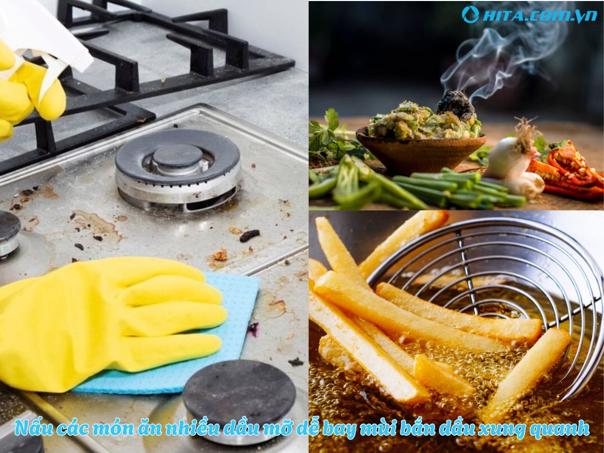 Nấu c&aacute;c m&oacute;n ăn nhiều dầu mỡ 1