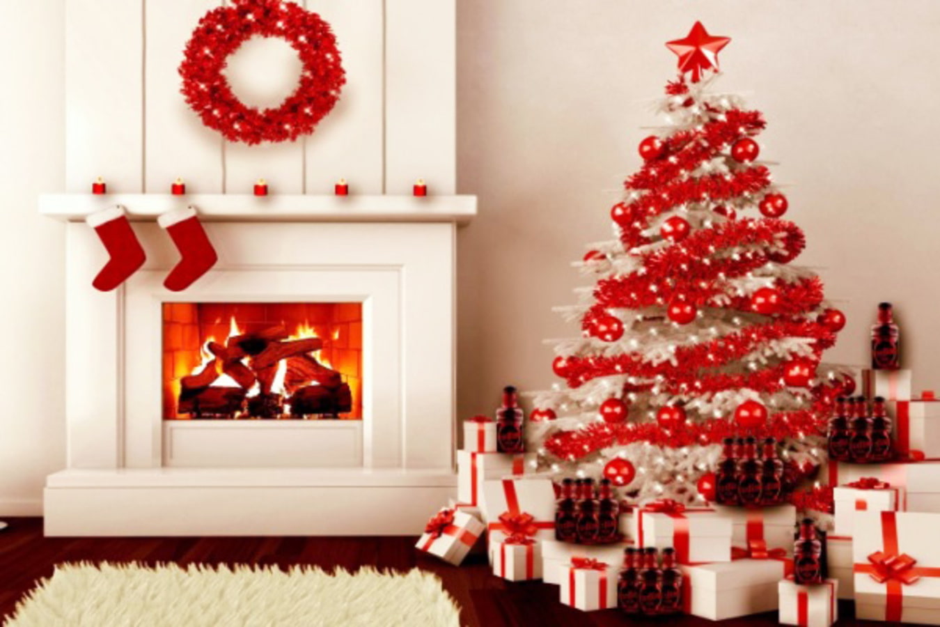 Tone màu đỏ trắng là tone chủ đạo giúp gợi nhớ về không khí giáng sinh