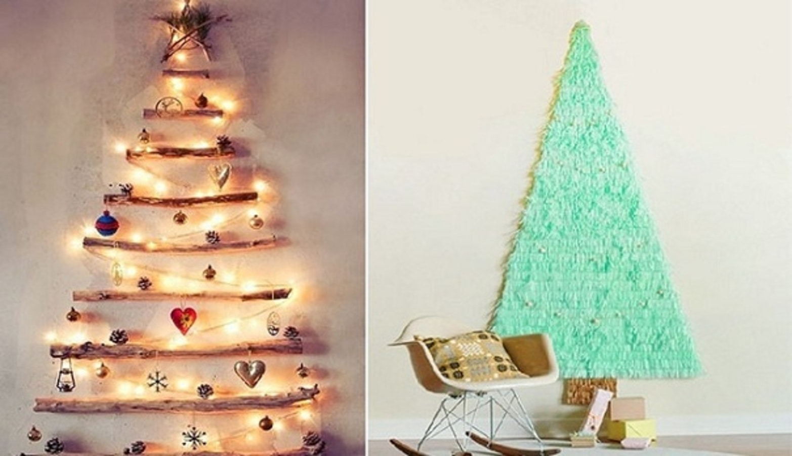 Có rất nhiều cách để tạo nên cây thông noel độc đáo cho phòng khách của bạn 