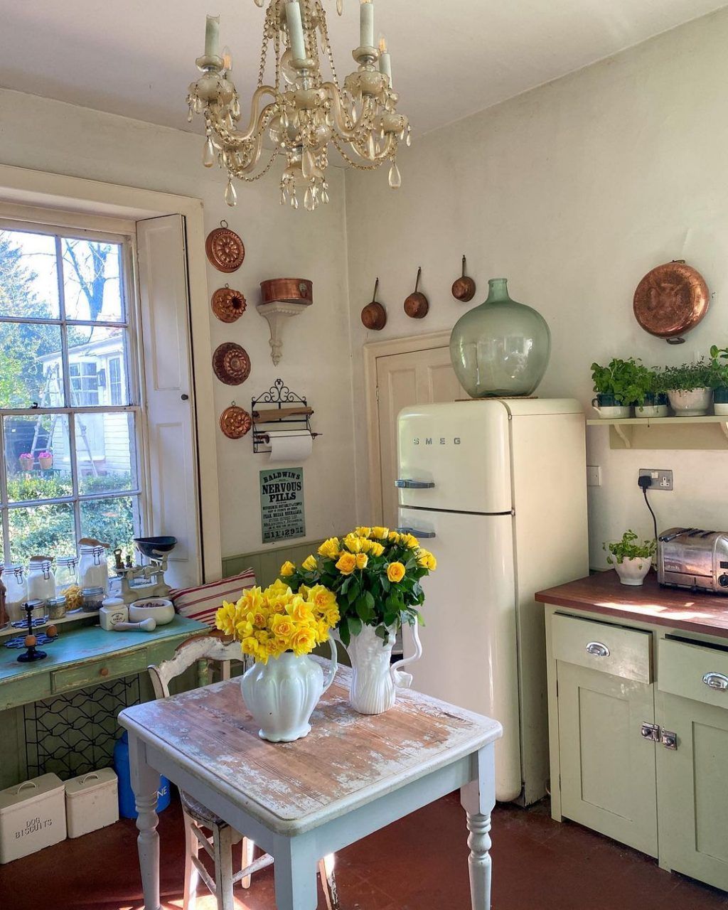 Những cách trang trí phòng bếp nhỏ đẹp phong cách vintage