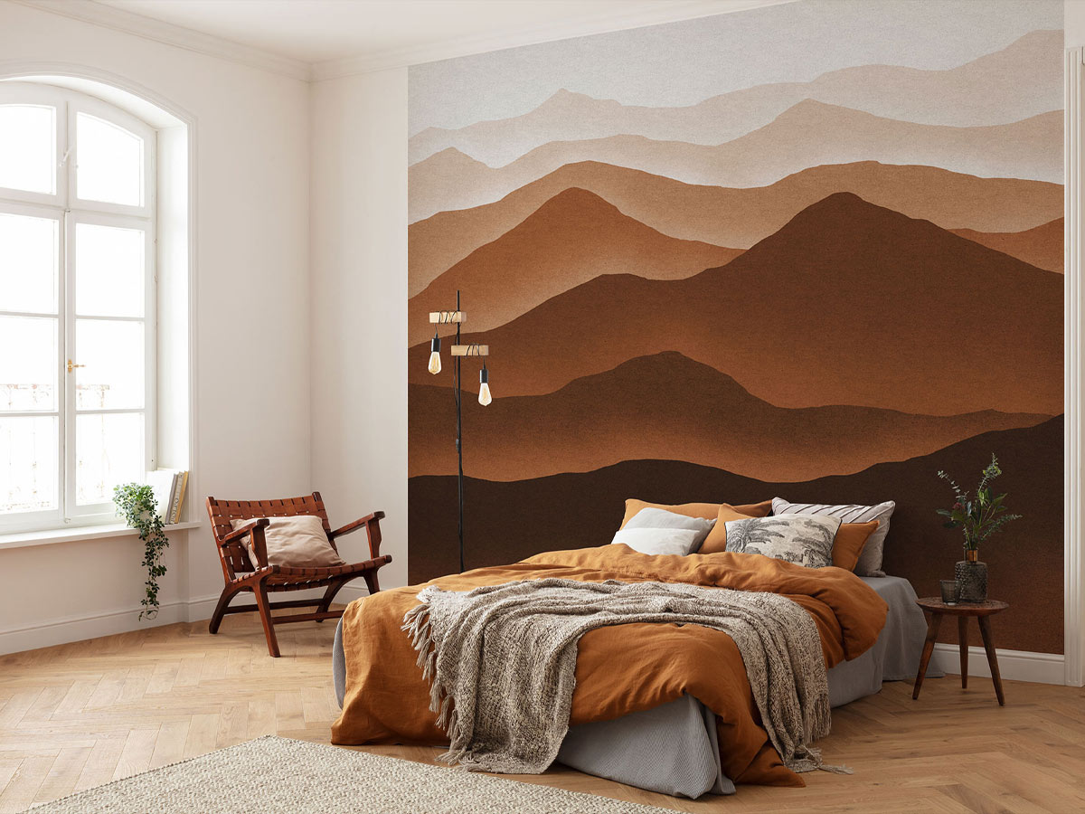 Tùy theo nhu cầu, sở thích mà bạn có thể thực hiện bức tranh lớn trải rộng khắp bốn bức tường hoặc chỉ ở một mặt tường