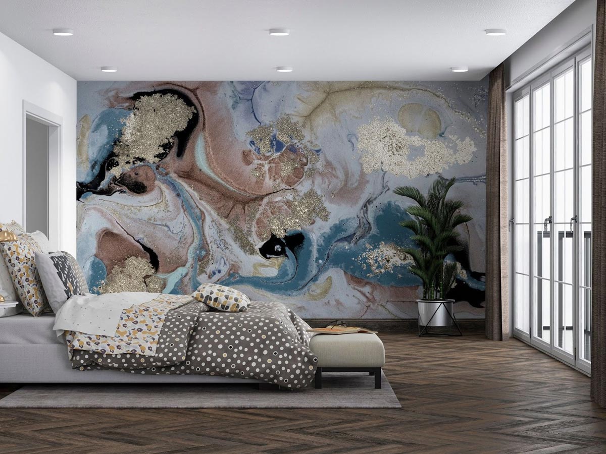 Tranh vẽ tường phòng ngủ thường sử dụng chất liệu Acrylic thân thiện với môi trường và rất bền bỉ