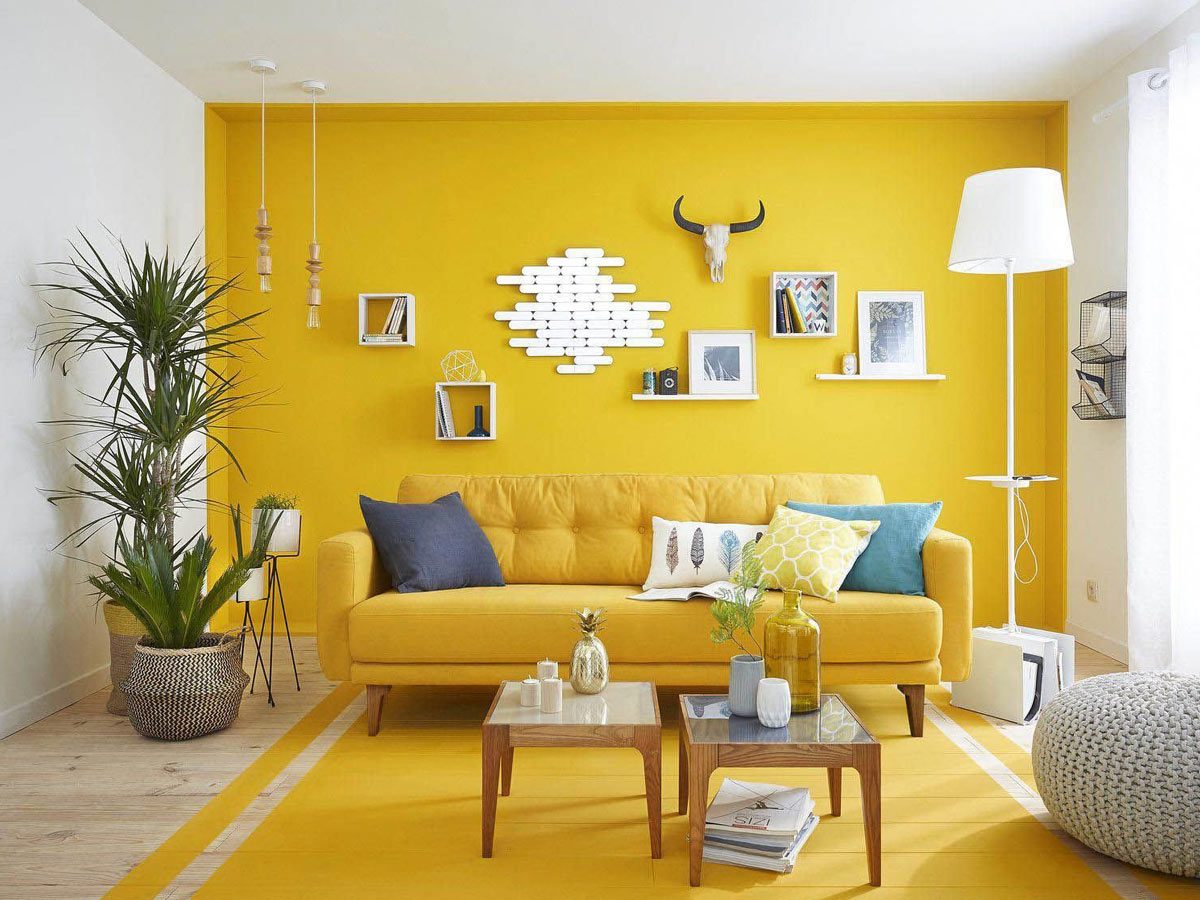 Gia chủ mệnh Kim hãy chọn sơn nhà theo các gam màu tương sáng như vàng, trắng,...