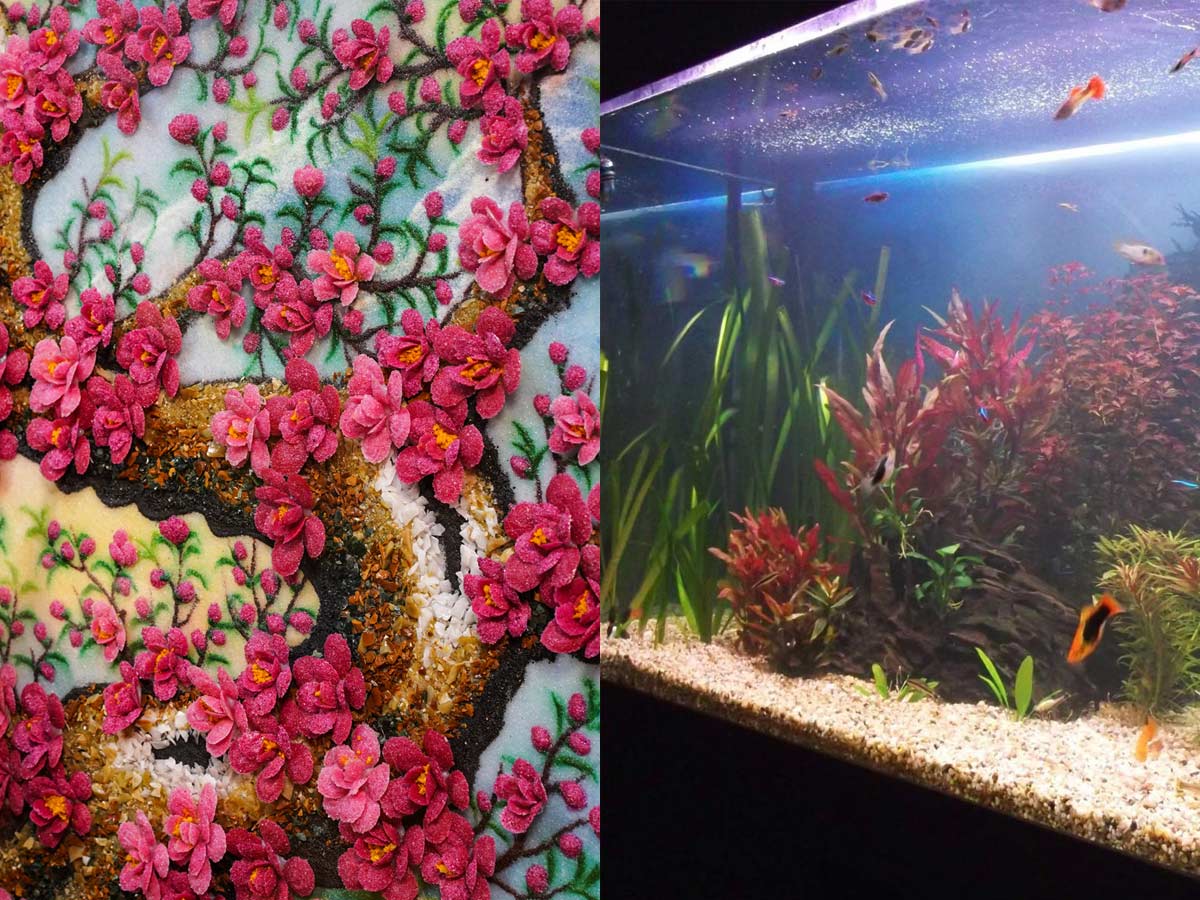 Người mệnh Kim nên sử dụng tranh với chất liệu đá quý hoặc bể cá phong thủy để trang trí nhà cửa