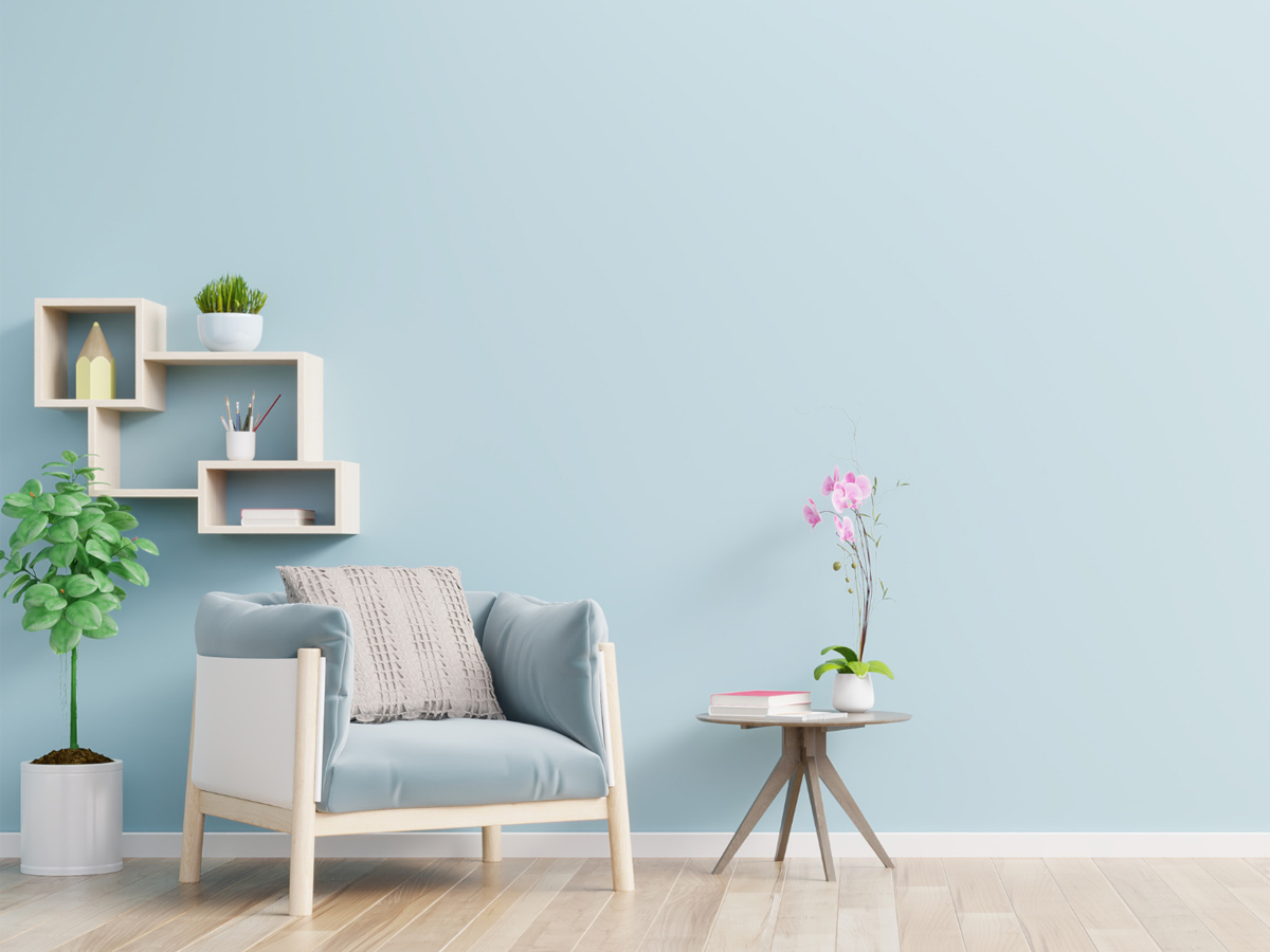 Gia chủ mệnh Thủy nên chọn sơn nhà với gam màu xanh da trời hoặc trắng