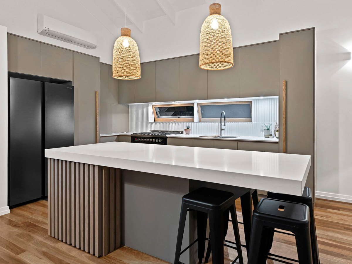 Một không gian bếp ngăn nắp và được chú ý dọn dẹp thường xuyên sẽ mang lại sự thuận tiện trong nấu nướng