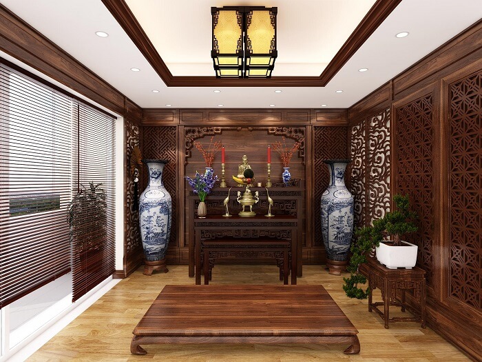 Phòng thờ là nơi linh thiêng, trang nghiêm trong ngôi nhà
