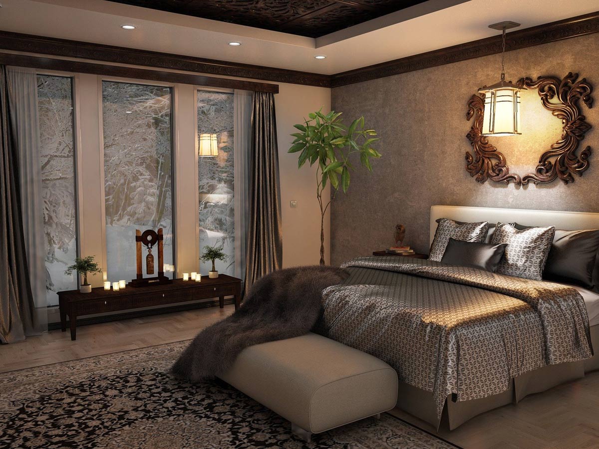 Không nên để luồng ánh sáng trong phòng ngủ quá tối hoặc quá sáng