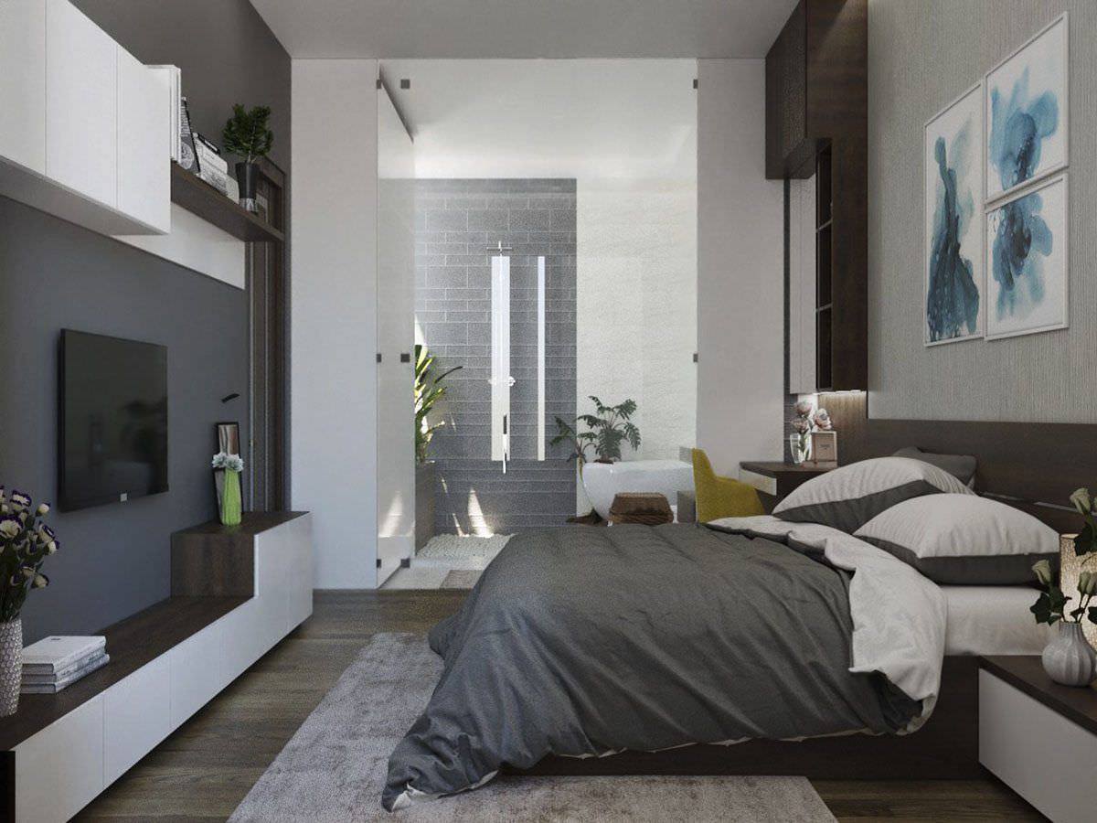 Phòng ngủ 25m2 có toilet