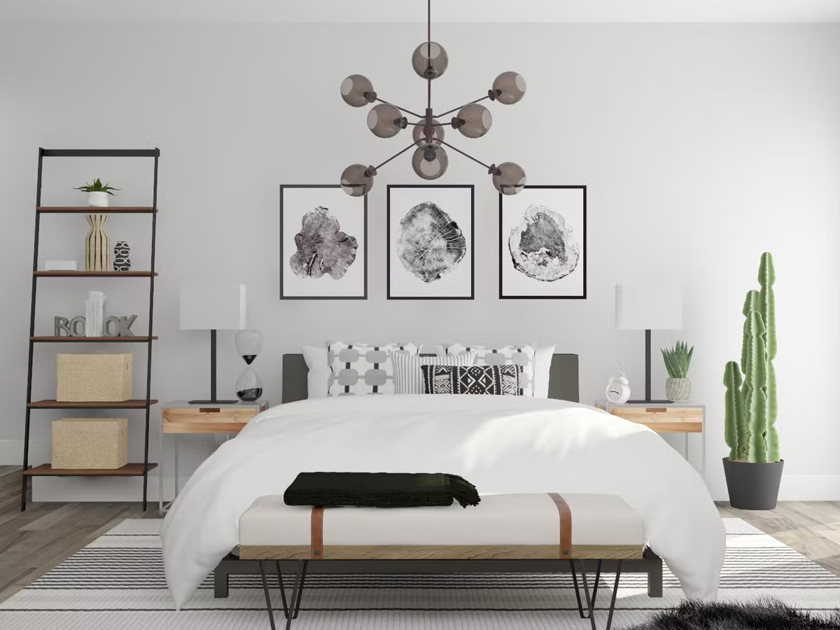 Tranh treo trong phòng ngủ không cần phải có số lượng quá nhiều