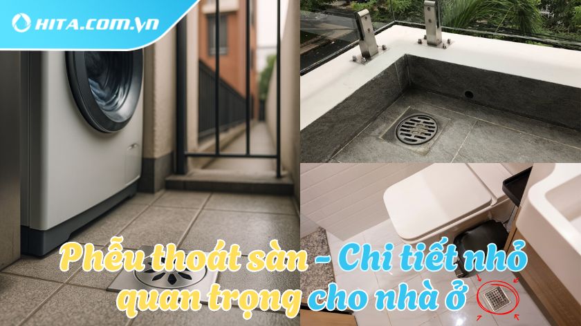 Phễu thoát sàn - chi tiết nhỏ nhưng cực quan trọng cho nhà ở