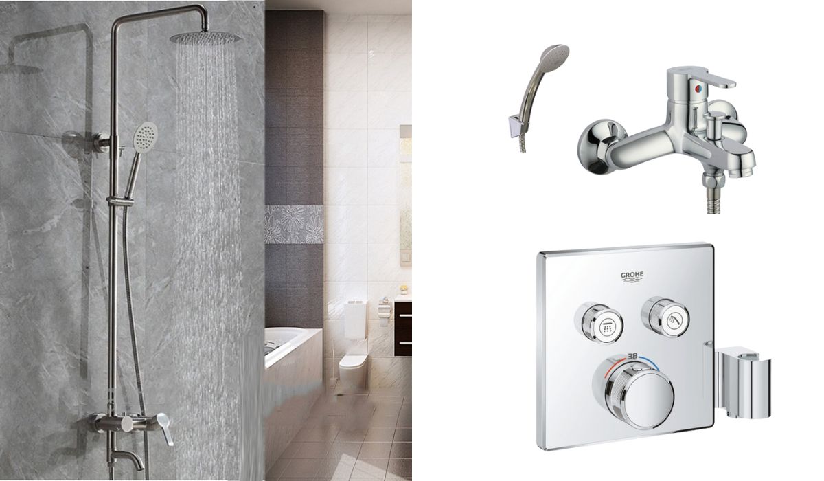 Cấu tạo đơn giản của Sen tắm nóng lạnh 