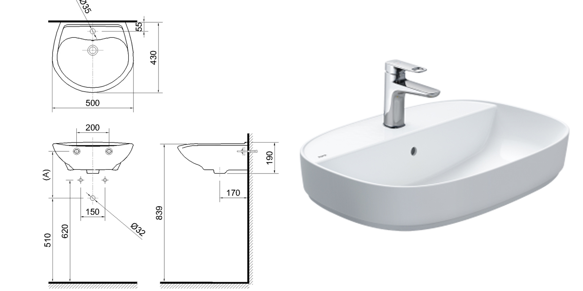 Nắm rõ chiều cao của lavabo sẽ giúp quá trình sử dụng, lắp đặt đơn giản hơn