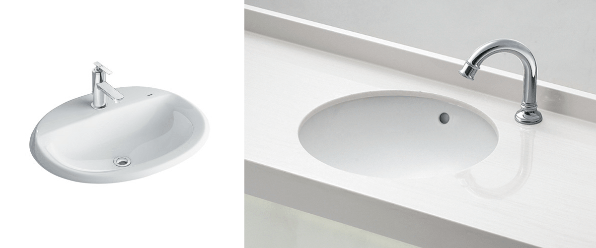 Lavabo âm bàn có thiết kế nhỏ gọn giúp tiết kiệm diện tích