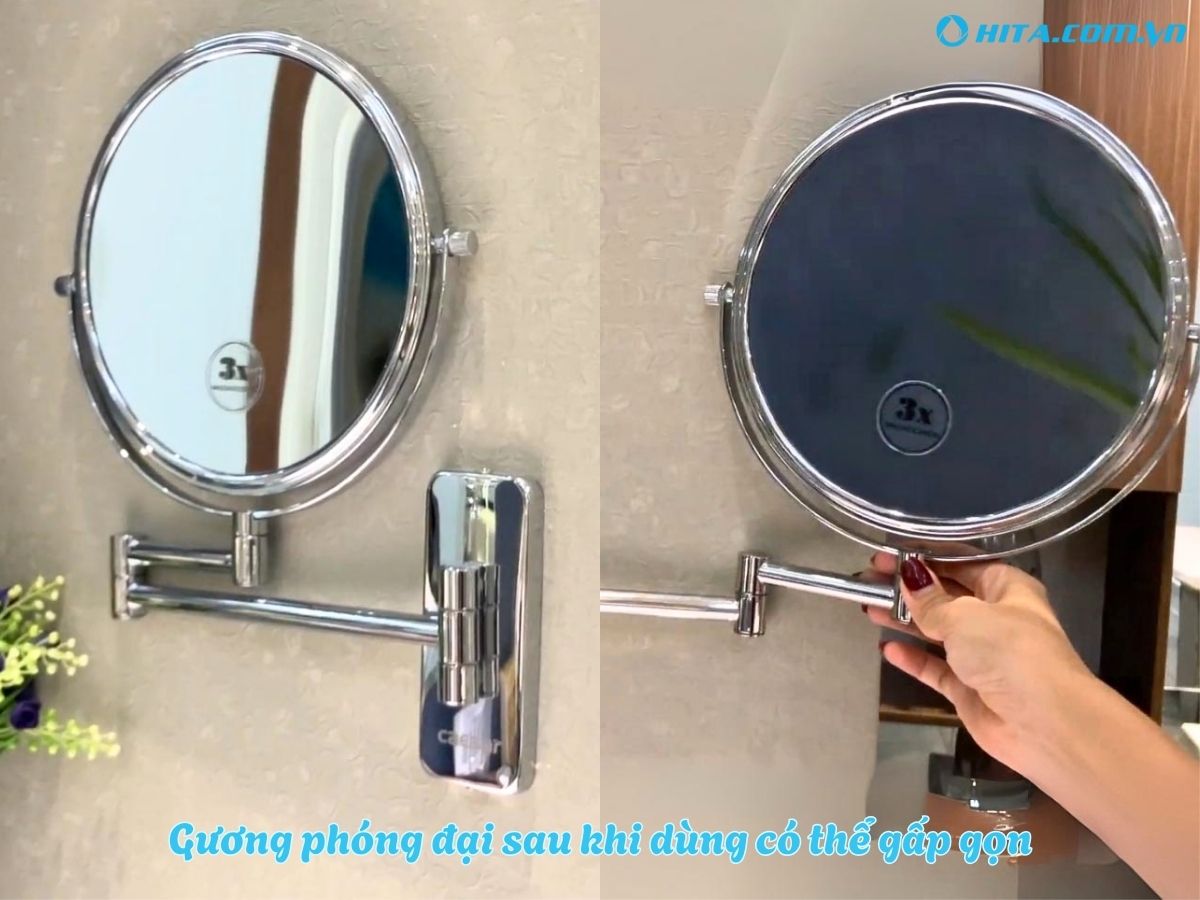 Gương soi ph&oacute;ng đại gấp gọn