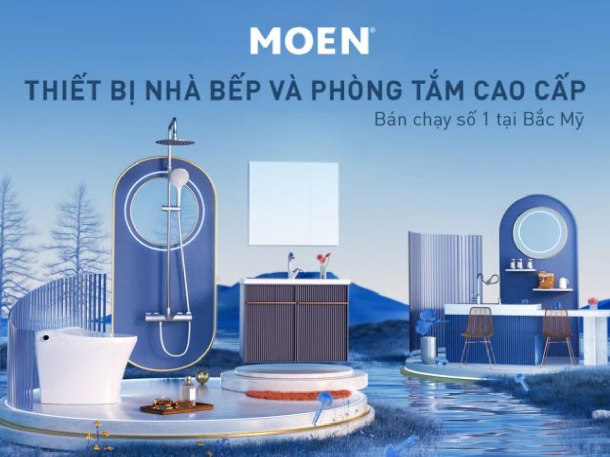 Moen – Sang trọng với độ hoàn thiện cao