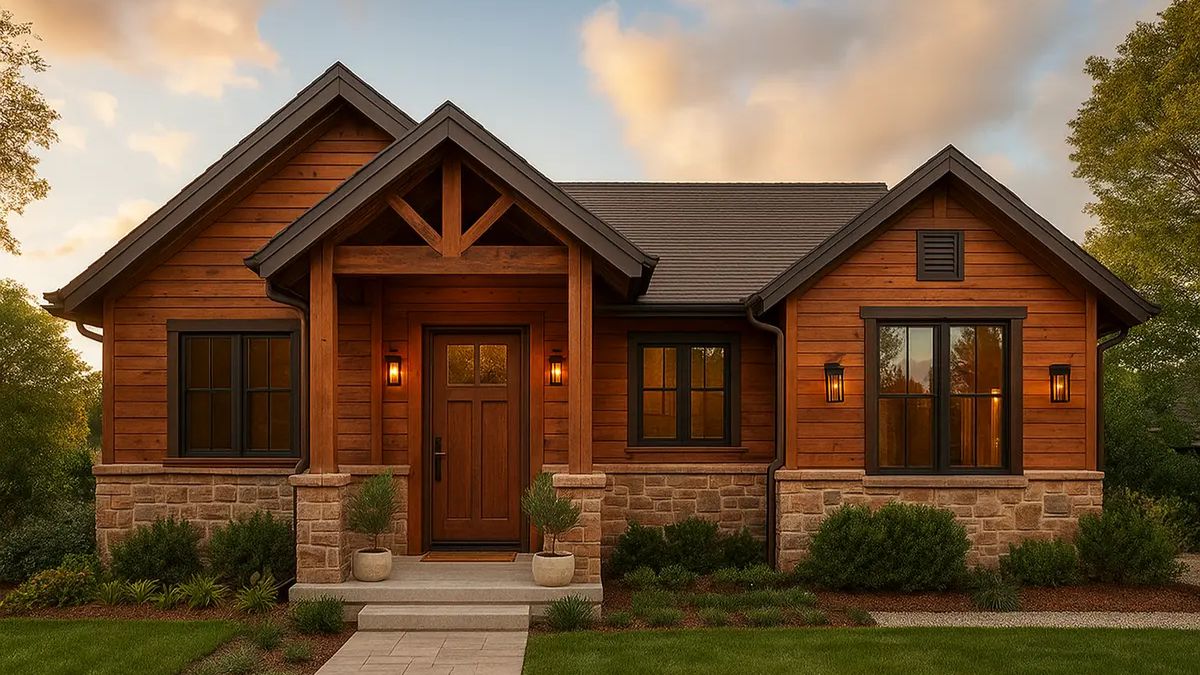 Nh&agrave; gỗ cấp 4 phong c&aacute;ch Rustic mang vẻ đẹp mộc mạc, c&aacute; t&iacute;nh đầy cuốn h&uacute;t