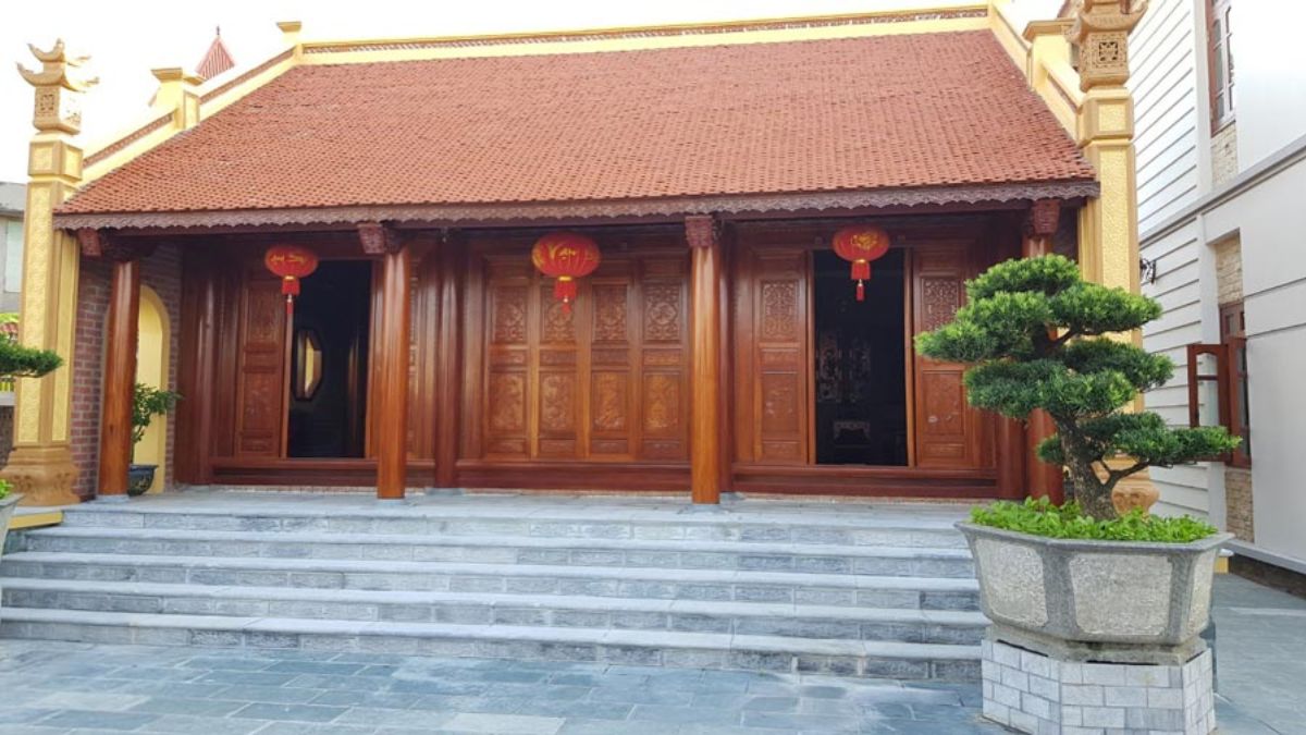 Mẫu nh&agrave; gỗ cấp 4 3 gian mang đậm n&eacute;t văn h&oacute;a truyền thống Việt Nam