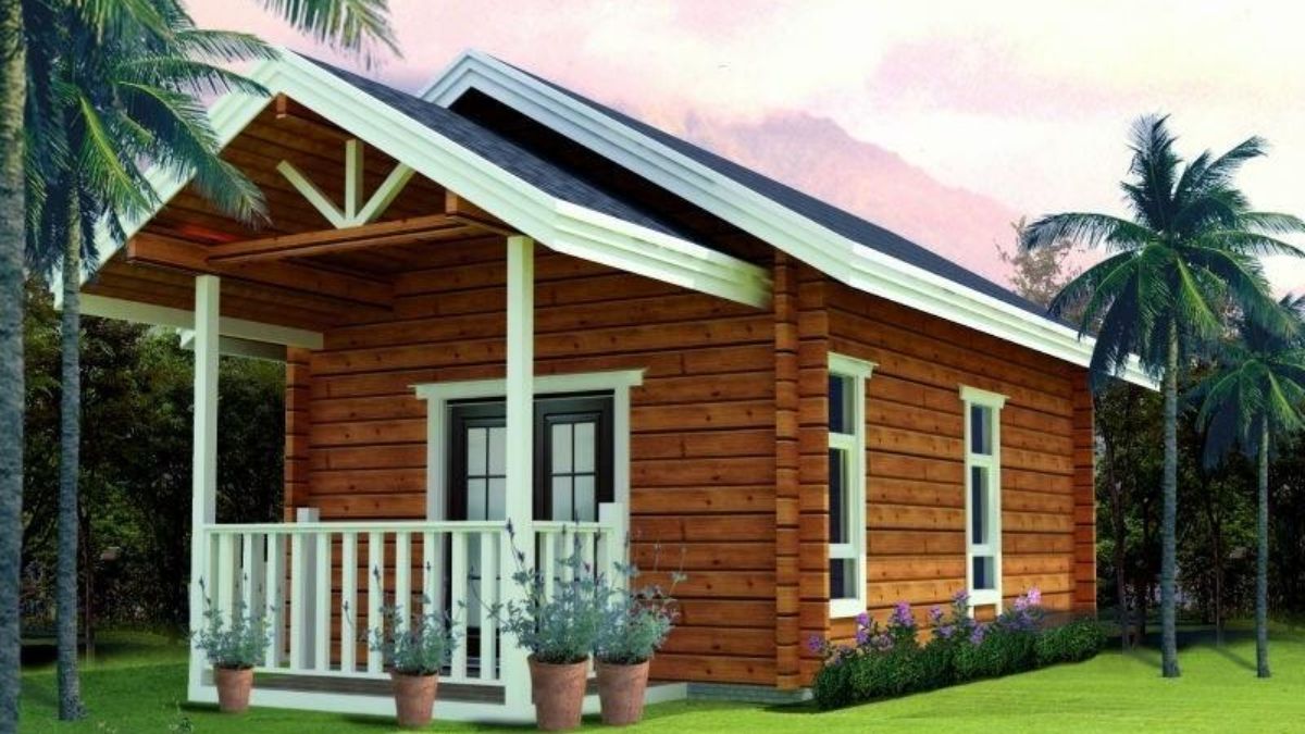 Thiết kế nh&agrave; gỗ cấp 4 theo phong c&aacute;ch đơn giản, gọn g&agrave;ng