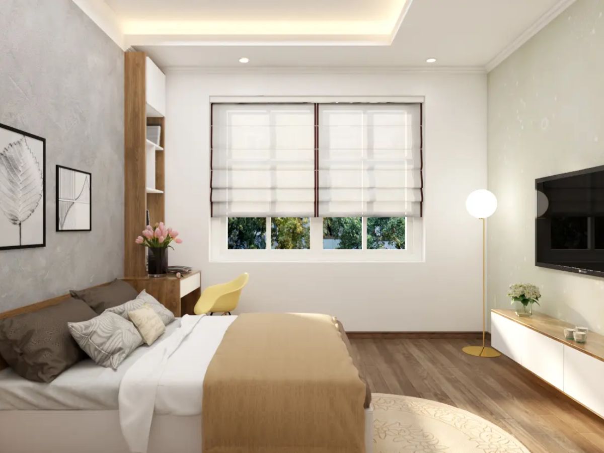 Sử dụng &aacute;nh s&aacute;ng dịu nhẹ kết hợp &aacute;nh s&aacute;ng tự nhi&ecirc;n v&agrave; c&aacute;c gam m&agrave;u ấm &aacute;p cho ph&ograve;ng ngủ của người lớn tuổi