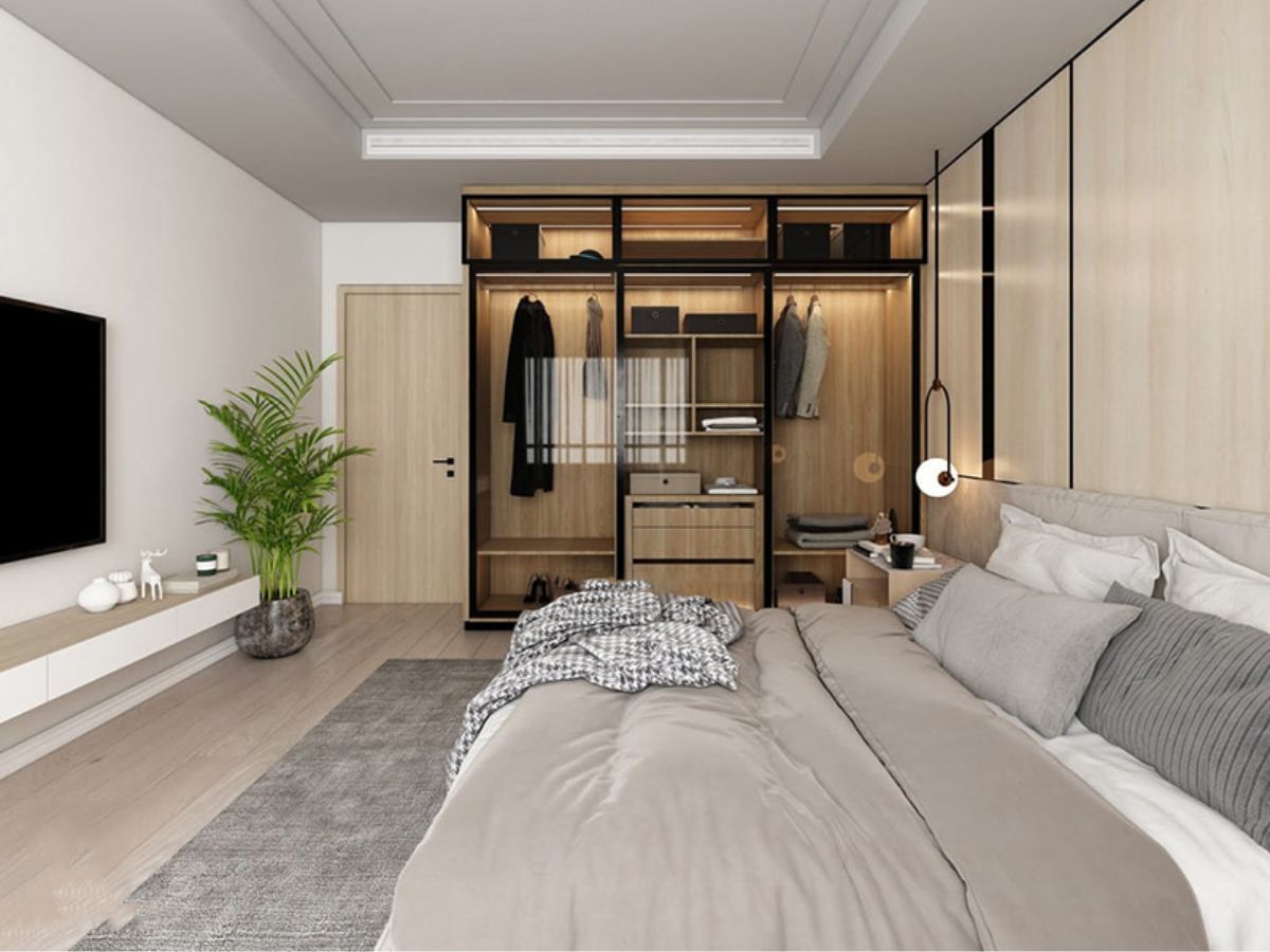 Thiết kế ph&ograve;ng ngủ 14m2 đẹp, hiện đại
