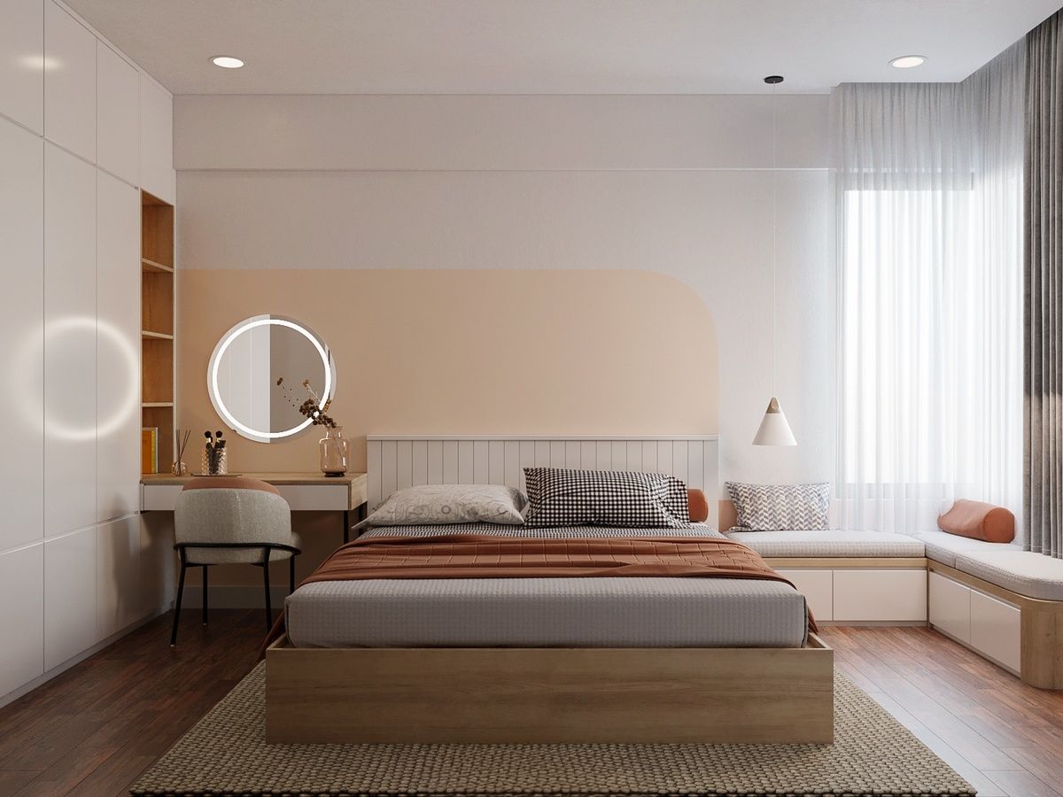 Ph&ograve;ng ngủ 20m2 đầy đủ tiện nghi, đ&aacute;p ứng c&aacute;c nhu cầu sinh hoạt của gia chủ