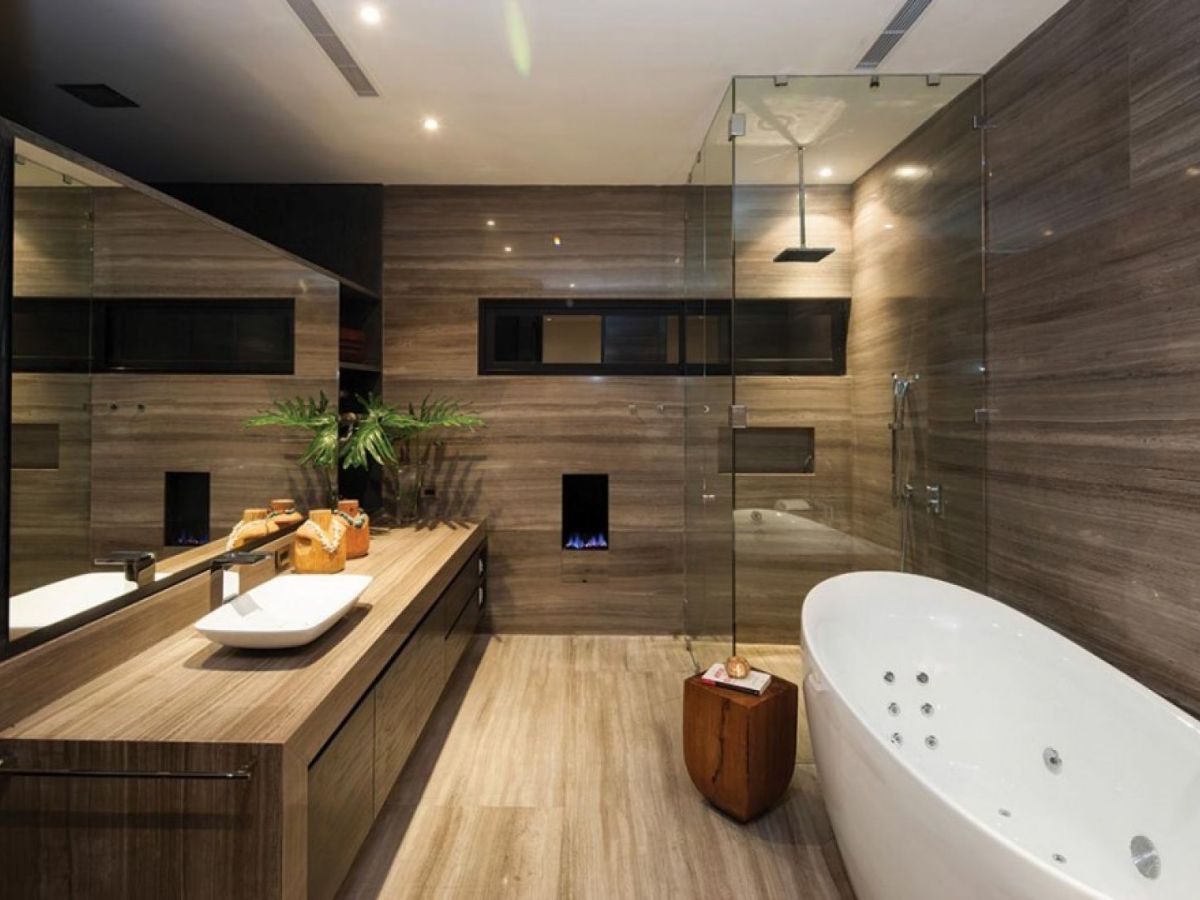 Gạch nh&agrave; vệ sinh hoạ tiết giả gỗ gi&uacute;p ph&ograve;ng tắm trở n&ecirc;n đẳng cấp v&agrave; tạo n&ecirc;n kh&ocirc;ng gian v&ocirc; c&ugrave;ng ấm &aacute;p, quyến rũ