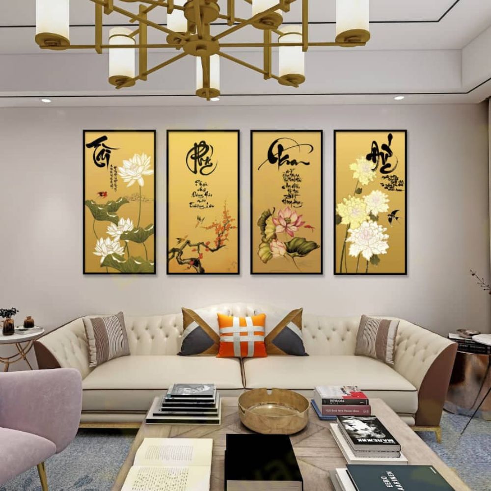 Tranh chữ thư ph&aacute;p đều mang th&ocirc;ng điệp tốt đẹp ri&ecirc;ng