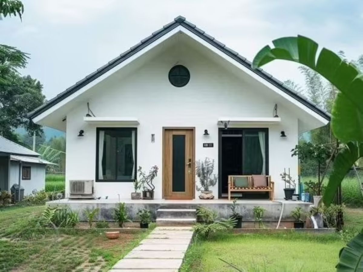 Thiết kế nh&agrave; vườn m&aacute;i Th&aacute;i nhỏ đẹp, tối giản