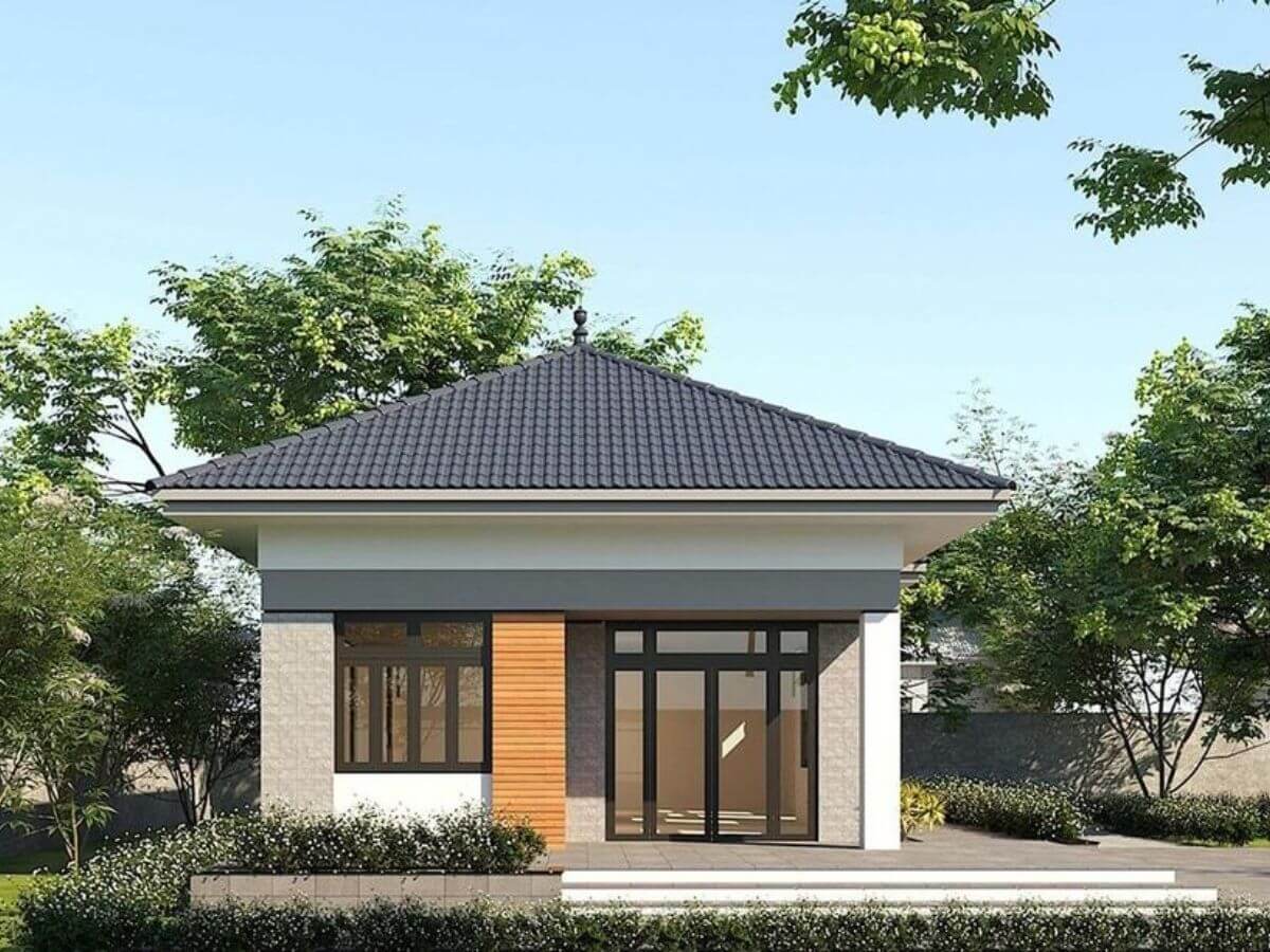 Nh&agrave; vườn nhỏ đẹp m&aacute;i Nhật
