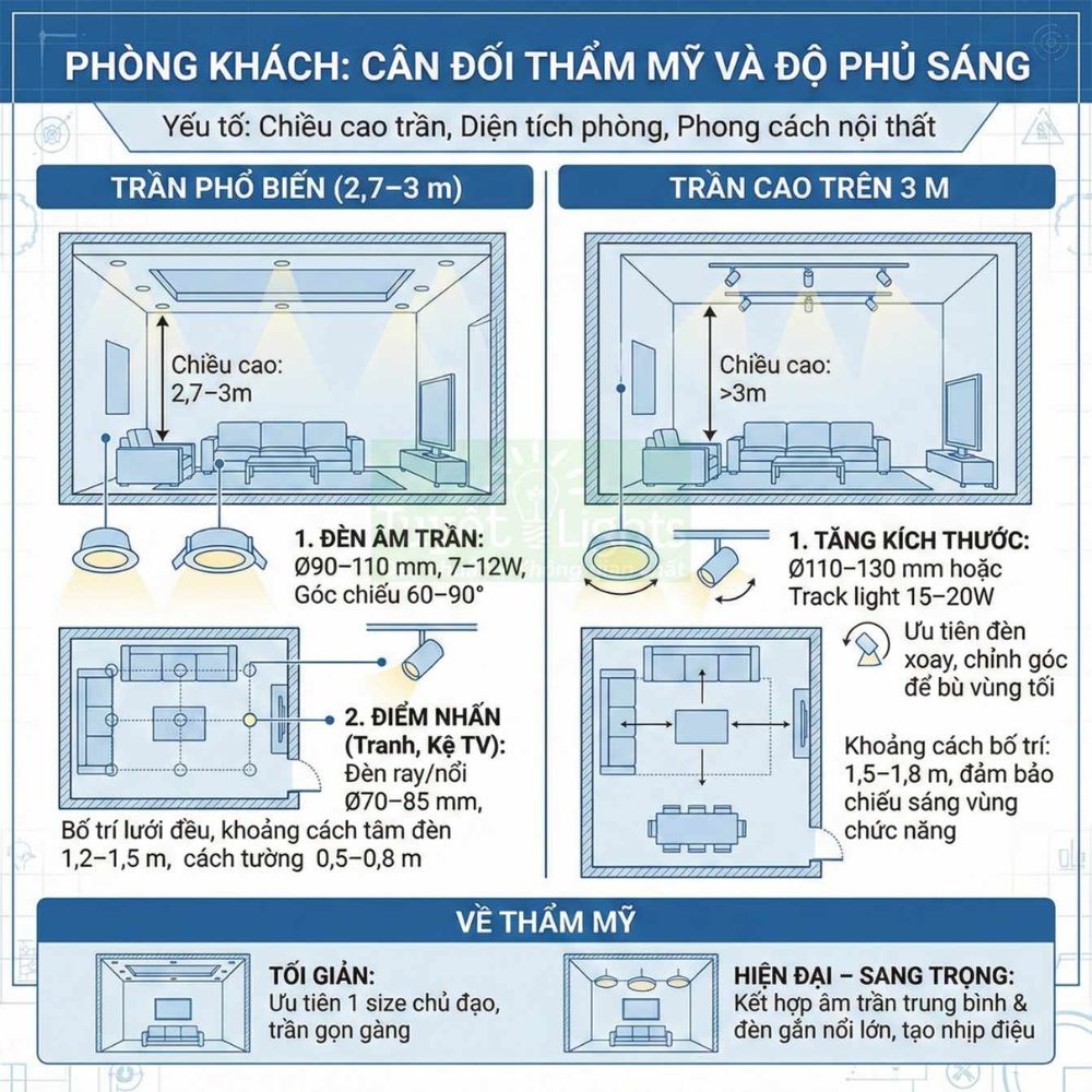 C&aacute;c nguy&ecirc;n tắc cần lưu &yacute; khi lựa chọn đ&egrave;n trang tr&iacute; ph&ograve;ng kh&aacute;ch 5