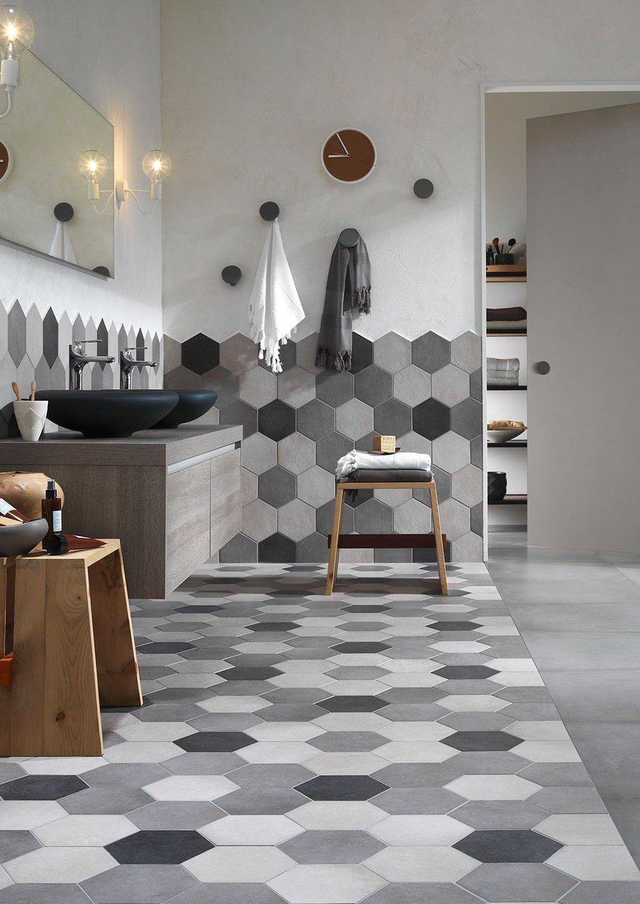 Gạch lát tổ ong giúp không gian thêm phần thanh linh và sang trọng