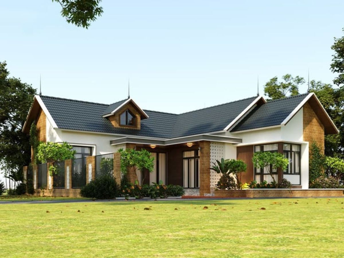 Nh&agrave; 1 tầng đẹp c&oacute; s&acirc;n vườn rộng r&atilde;i, gần gũi thi&ecirc;n nhi&ecirc;n